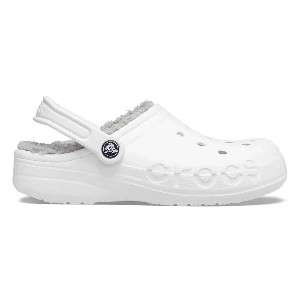 Baya Lined Clog - White/Light Grey