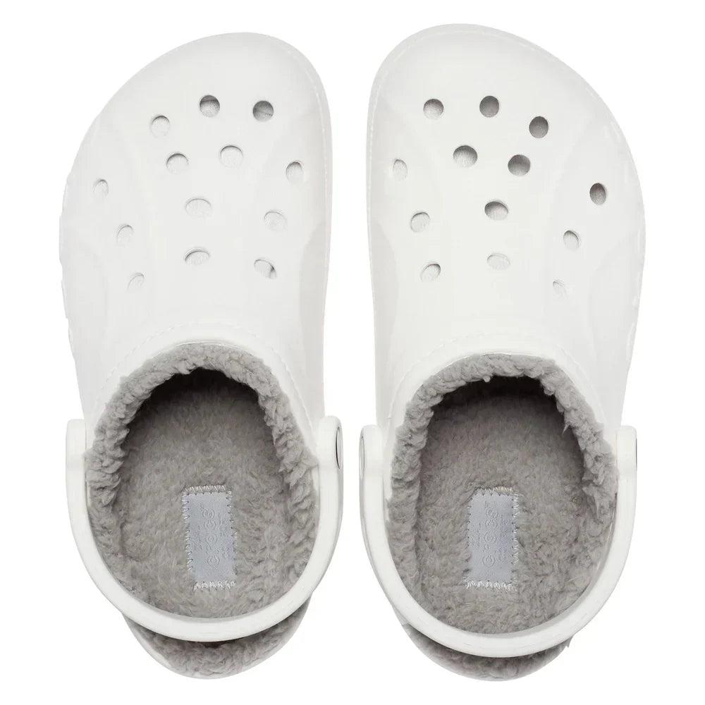 Baya Lined Clog - White/Light Grey
