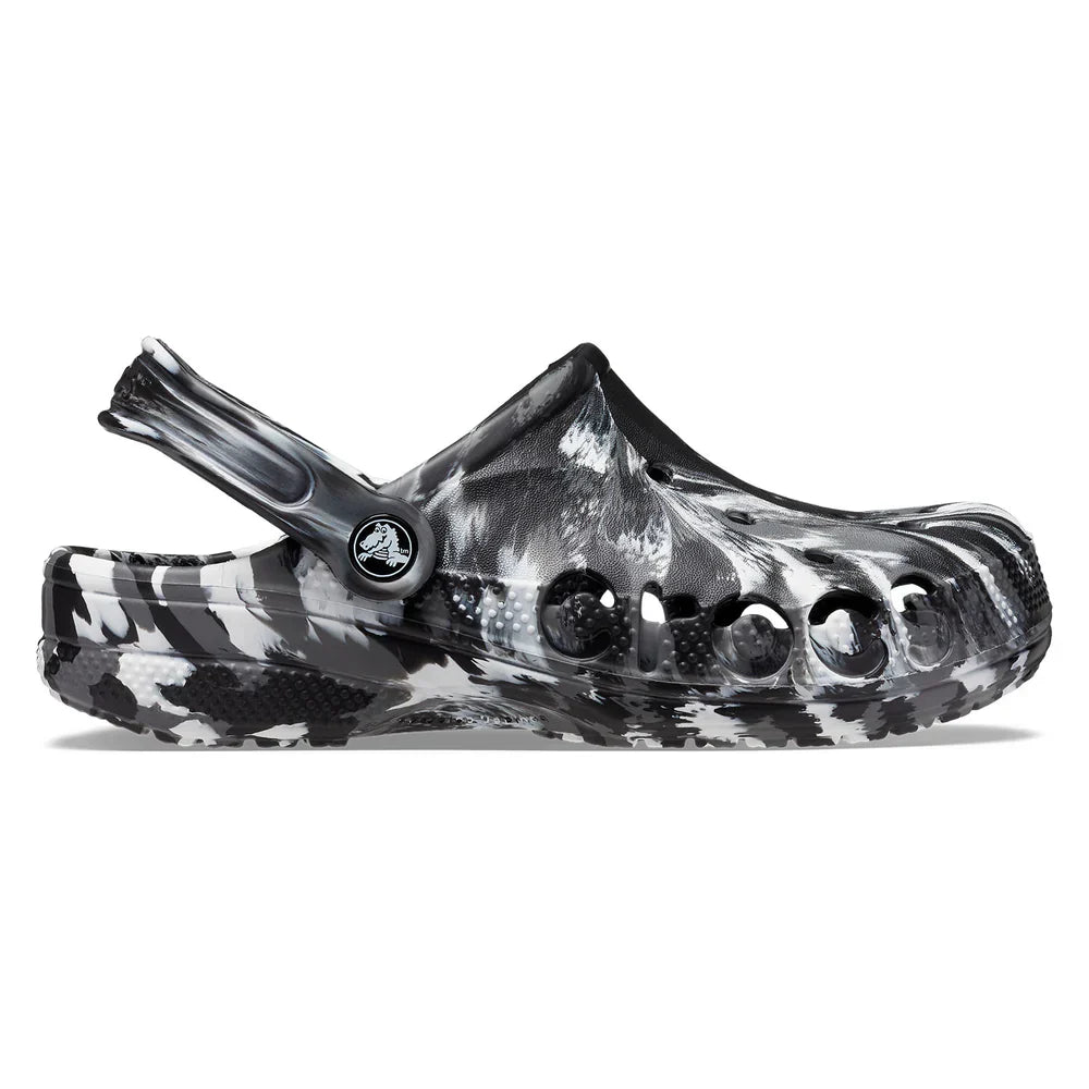 Baya Marbled Clog - Black/White