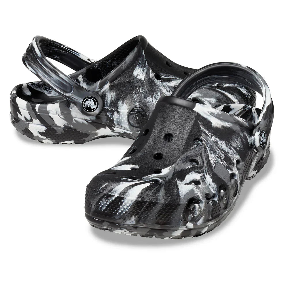 Baya Marbled Clog - Black/White