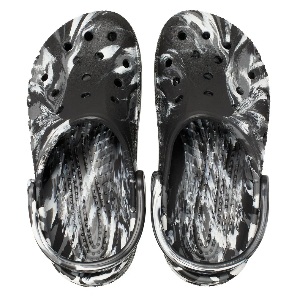 Baya Marbled Clog - Black/White