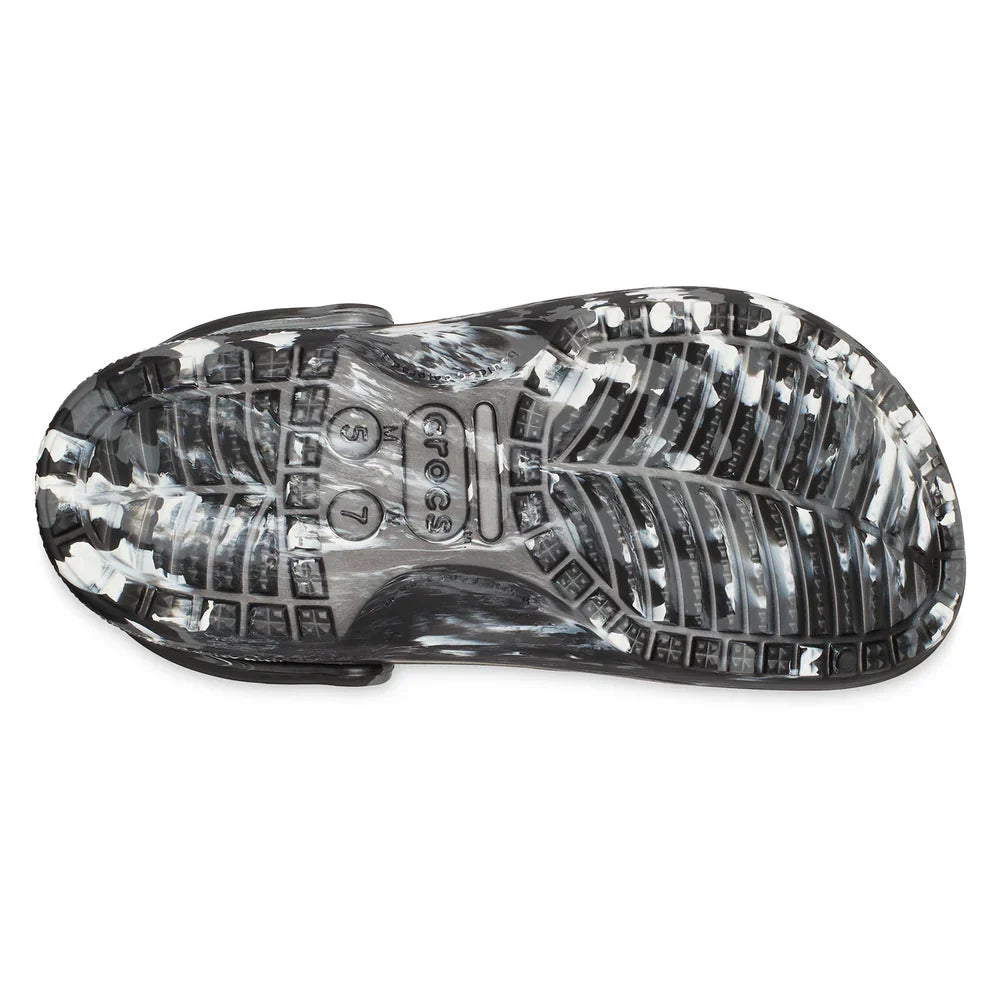 Baya Marbled Clog - Black/White