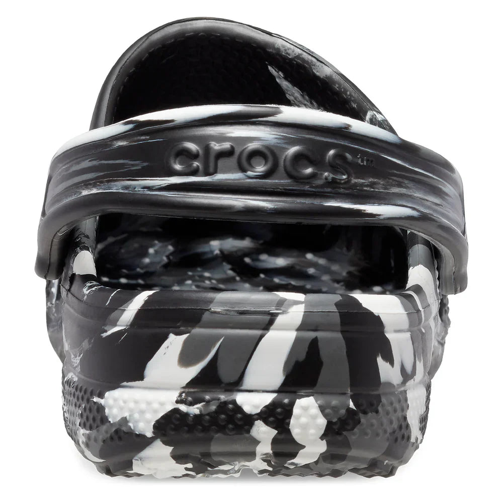 Baya Marbled Clog - Black/White