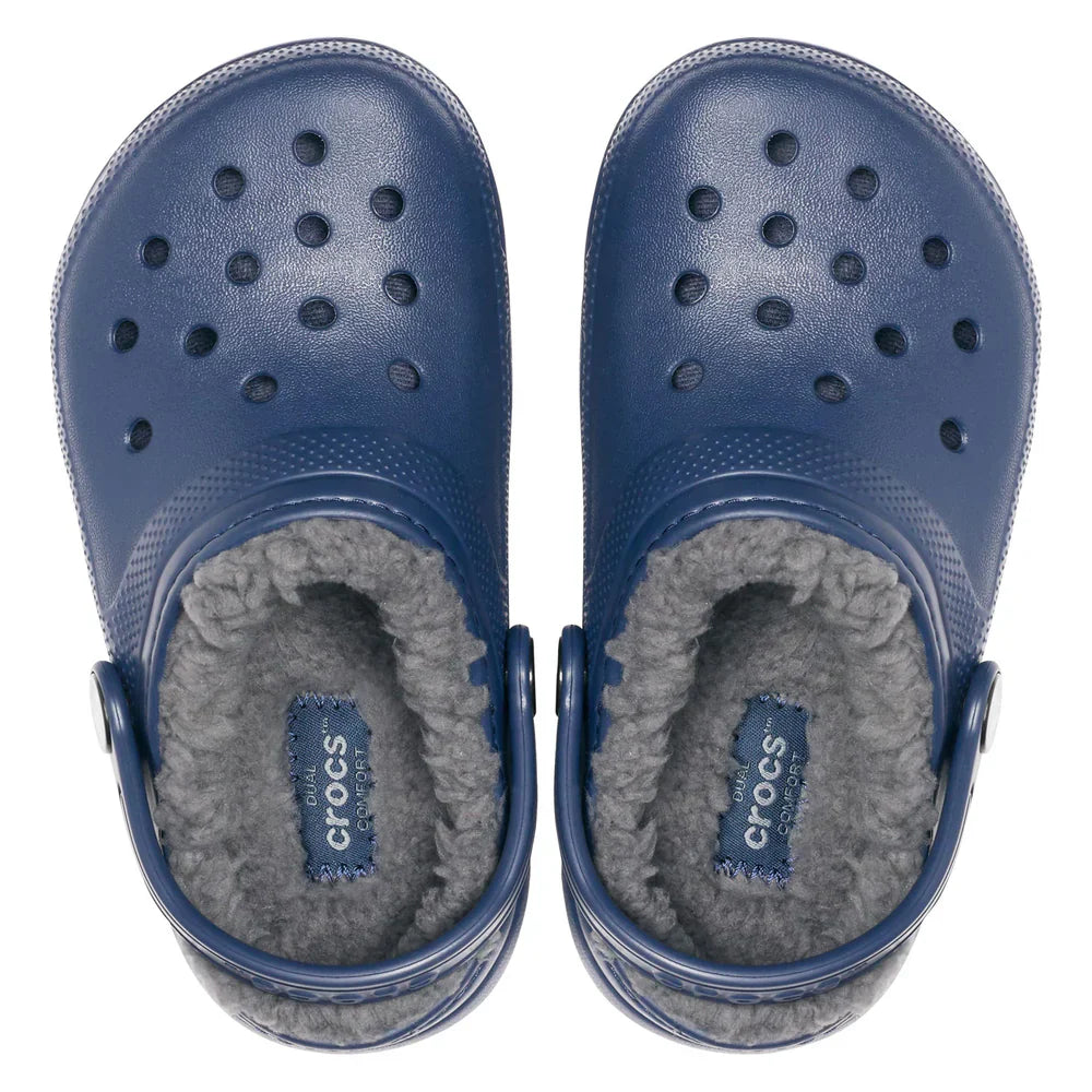 Classic Lined Clog Kids (Age 5+) - Navy/Charcoal