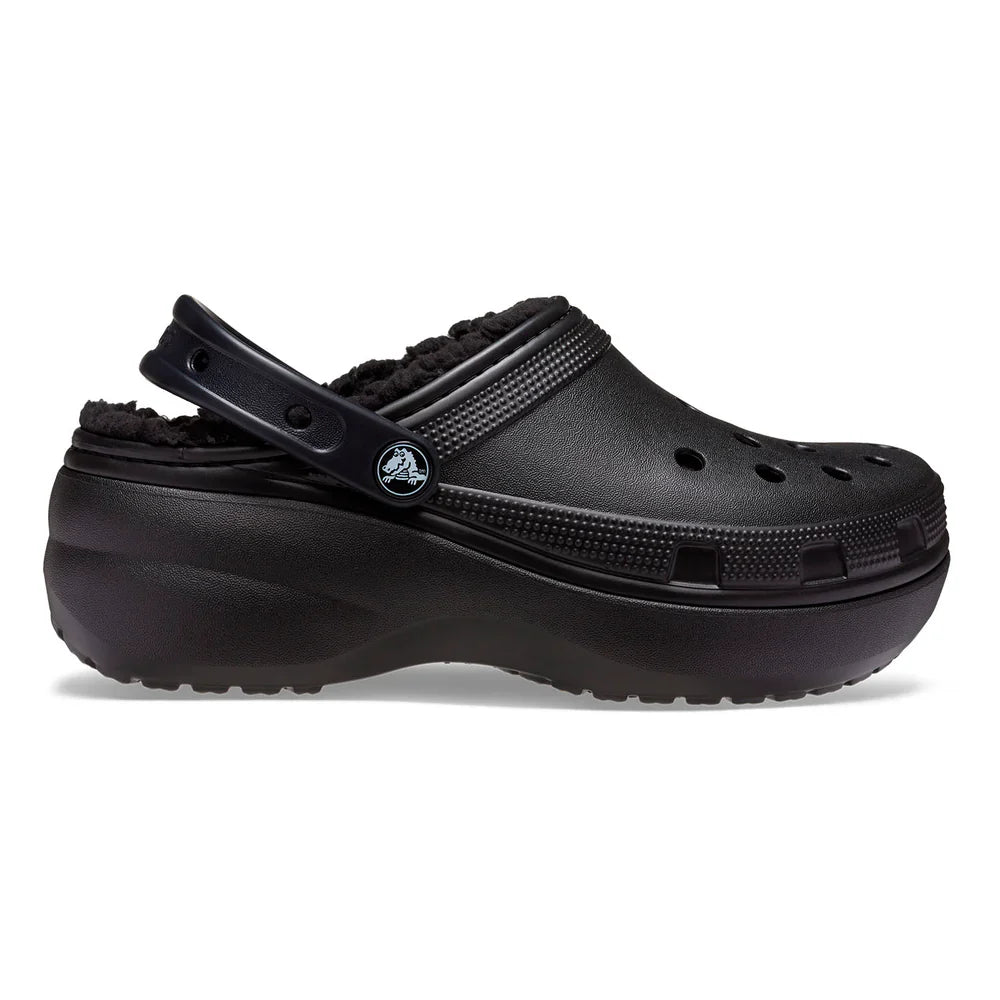 Classic Platform Lined Clog Womens - Black