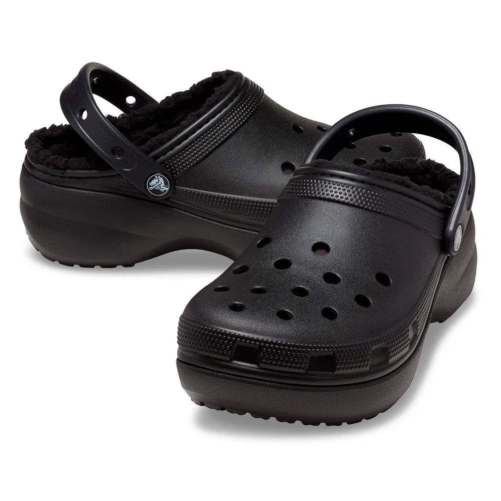Classic Platform Lined Clog Womens - Black