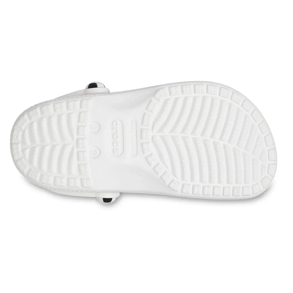 Classic Soccer Ball Clog Kids (Age 5+) - White/Black