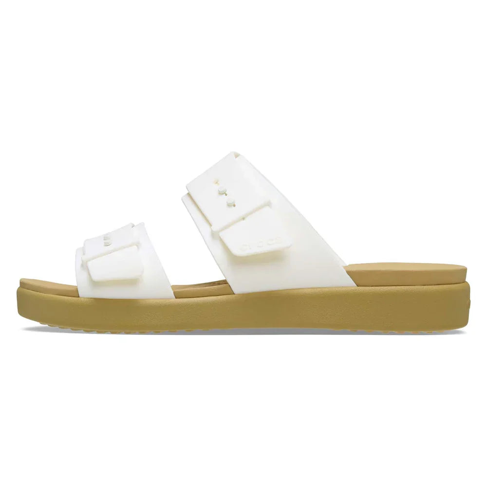 Brooklyn Buckle Low Sandal - ChalkTan