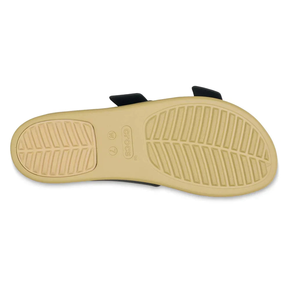 Brooklyn Buckle Low Sandal - Black/Tan