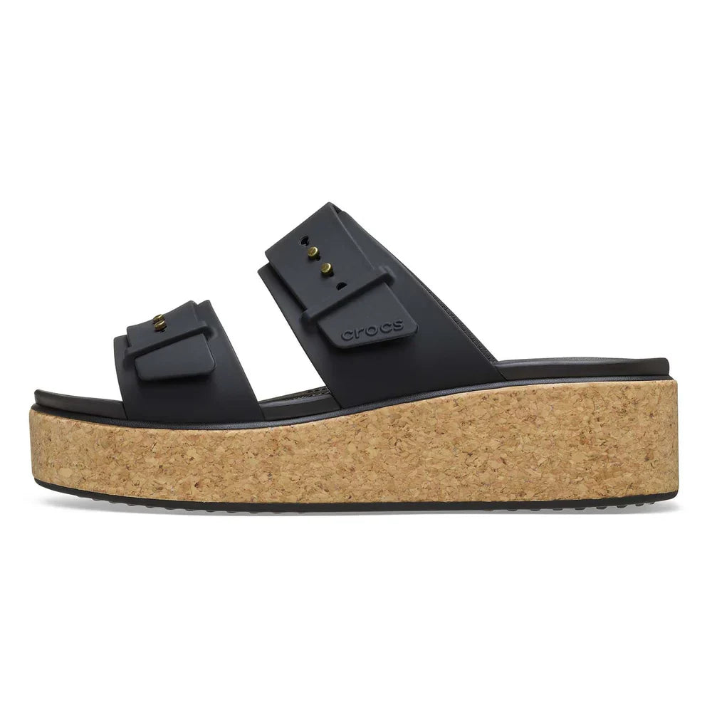 Brooklyn Cork Buckle Sandal - Black