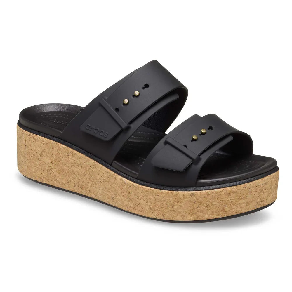 Brooklyn Cork Buckle Sandal - Black