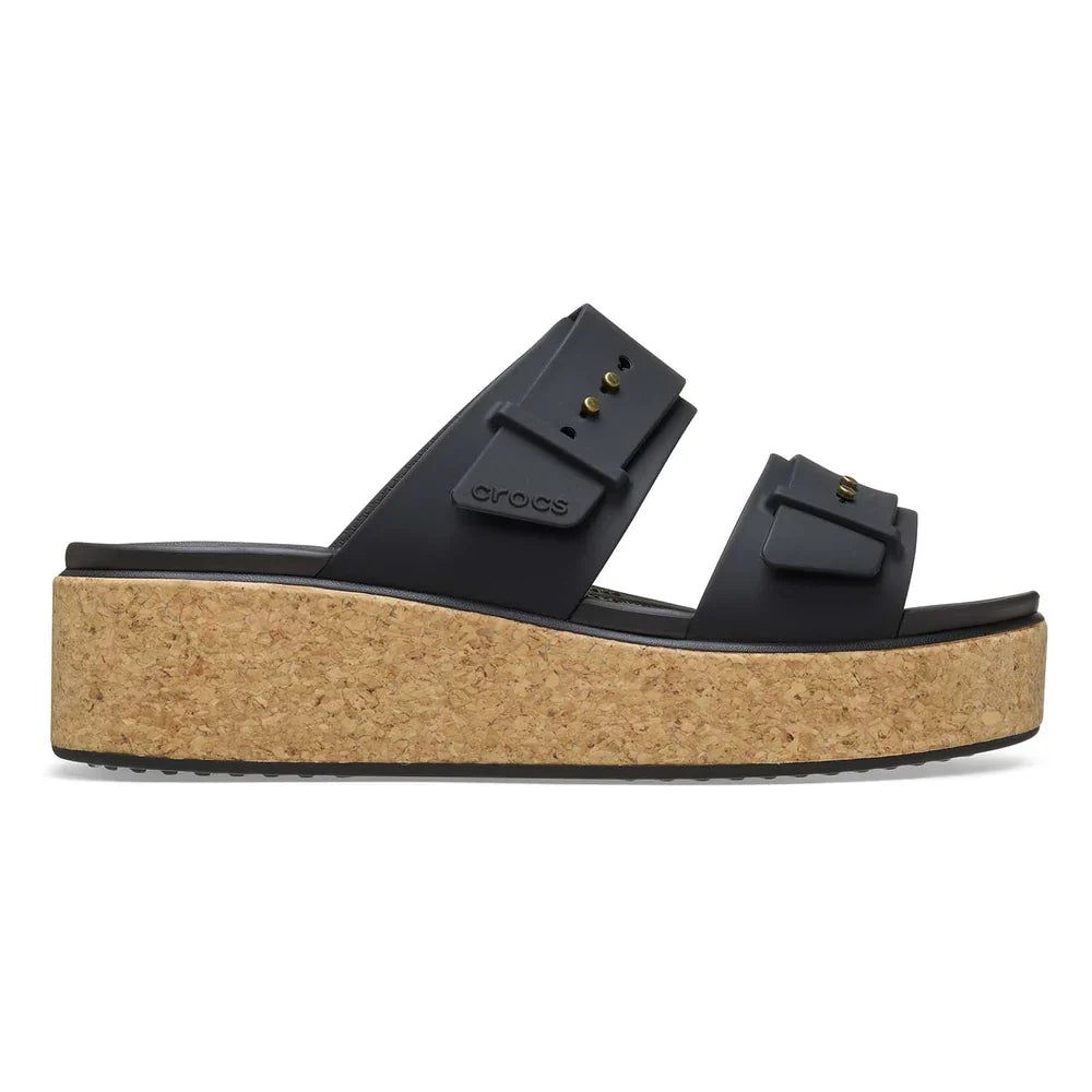 Brooklyn Cork Buckle Sandal - Black