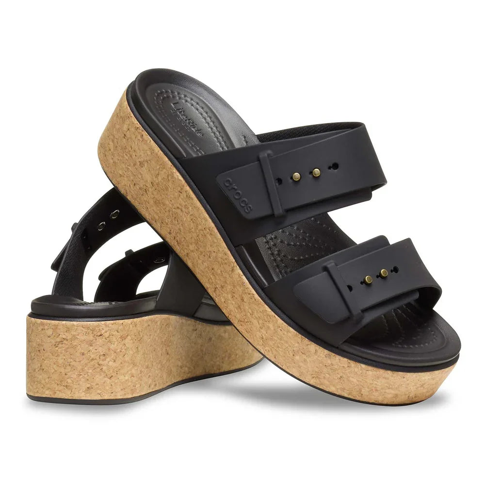 Brooklyn Cork Buckle Sandal - Black