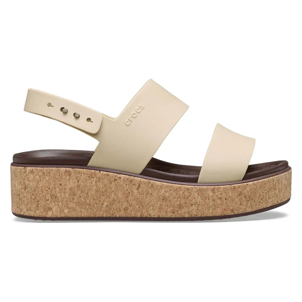 Brooklyn Cork Low Wedge Sandal - Chai