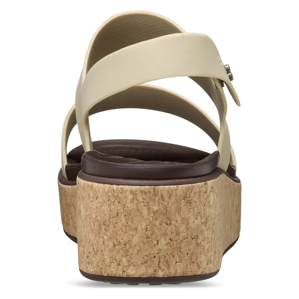 Brooklyn Cork Low Wedge Sandal - Chai