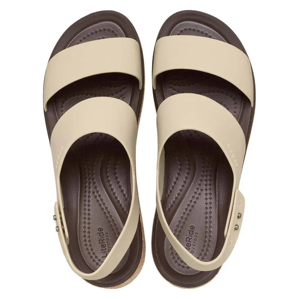 Brooklyn Cork Low Wedge Sandal - Chai