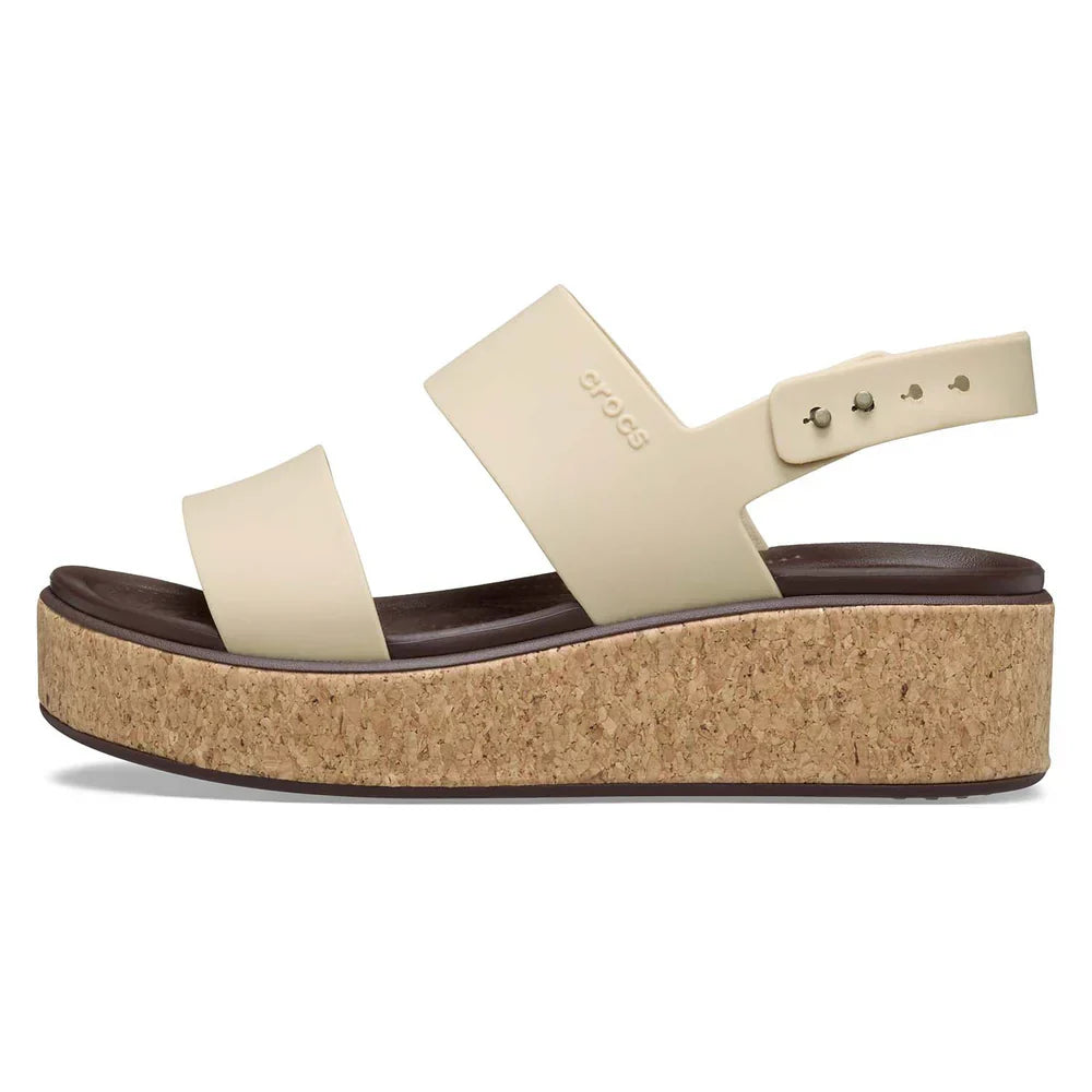 Brooklyn Cork Low Wedge Sandal - Chai