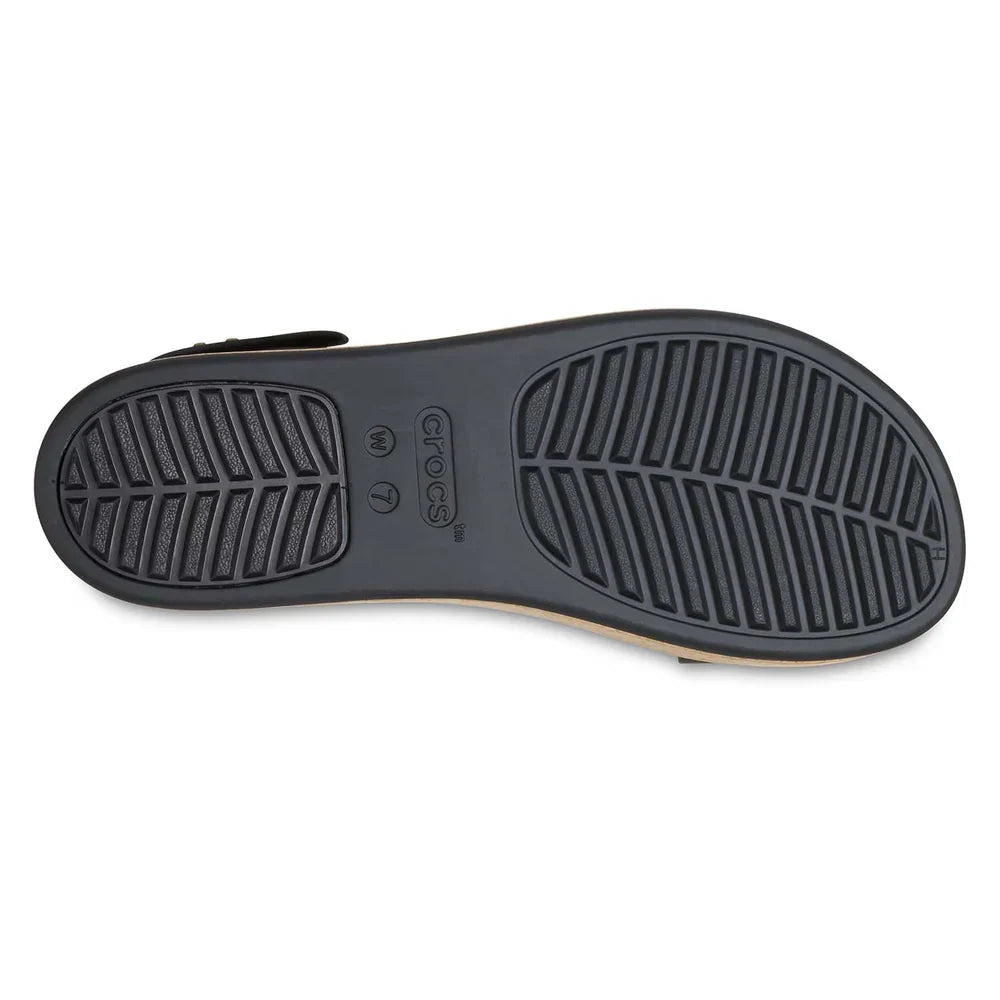 Brooklyn Cork Low Wedge Sandal - Black/Black