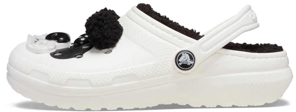 Classic Lined IAM Panda Bear Clog Kids (Age 5+) - Chalk/Black