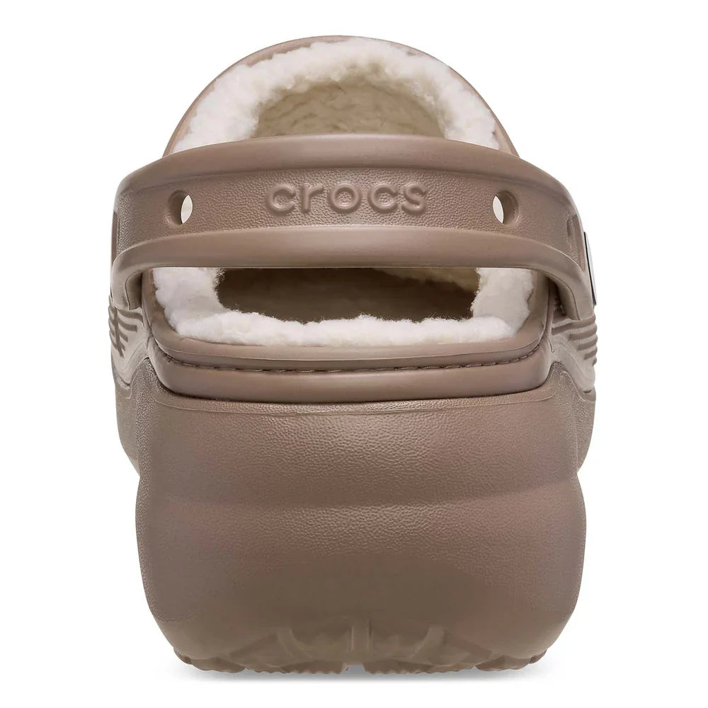 Classic Platform Lined Clog Womens - Latte