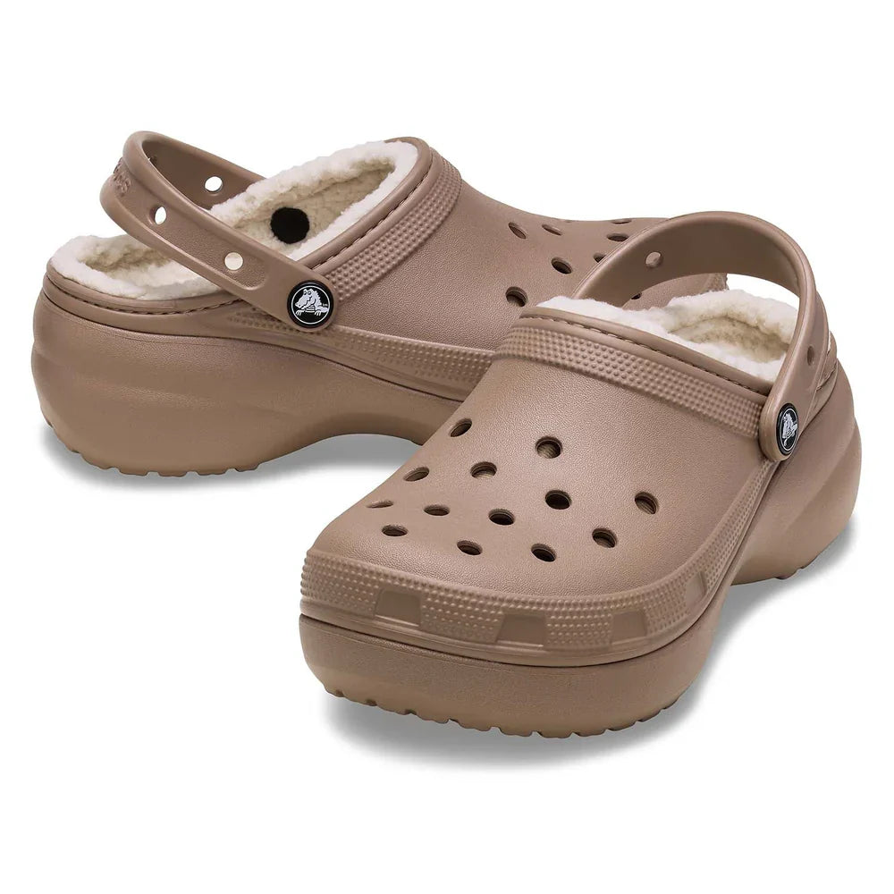 Classic Platform Lined Clog Womens - Latte