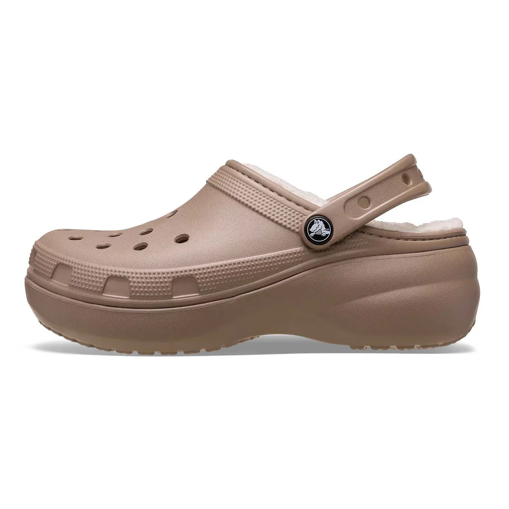 Classic Platform Lined Clog Womens - Latte