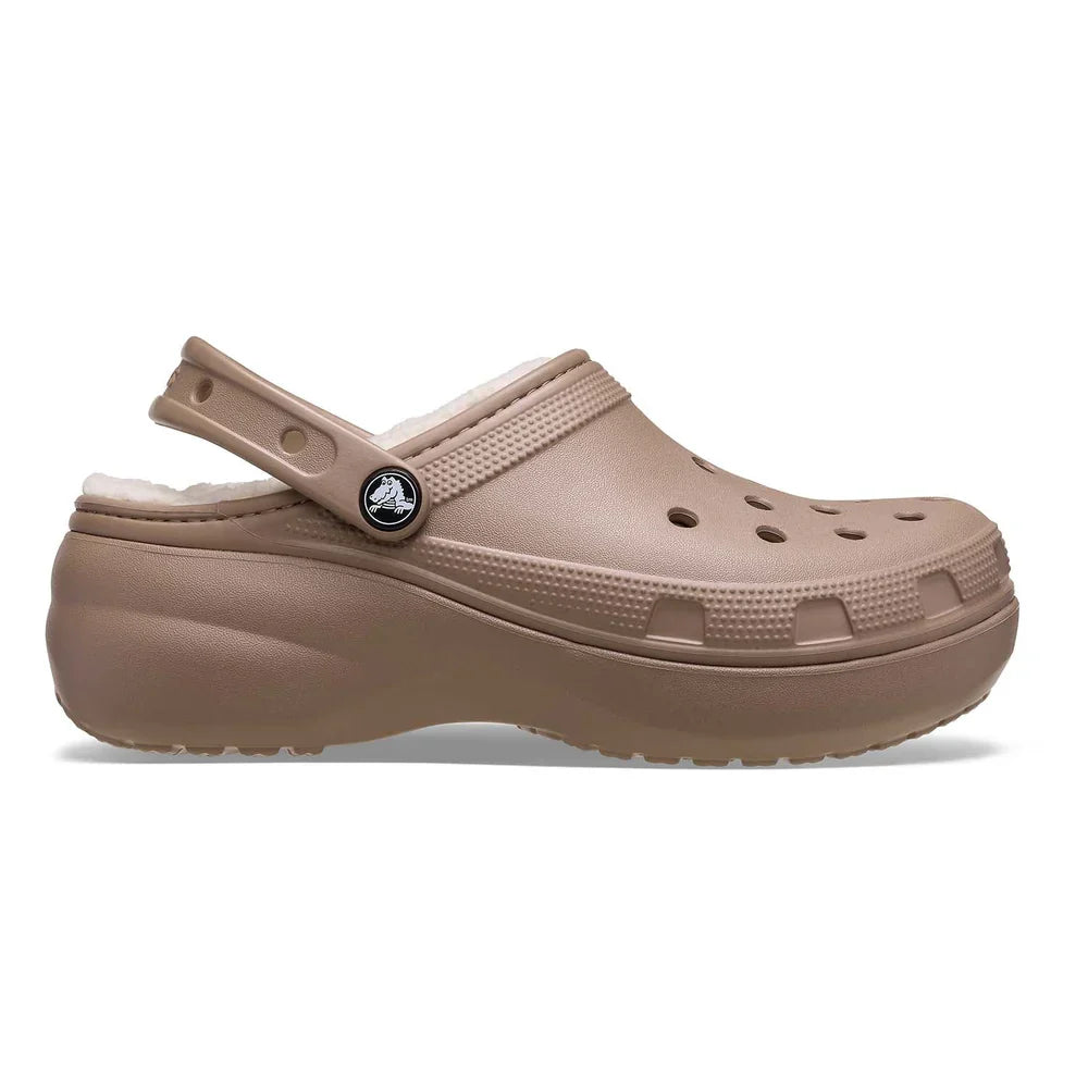 Classic Platform Lined Clog Womens - Latte