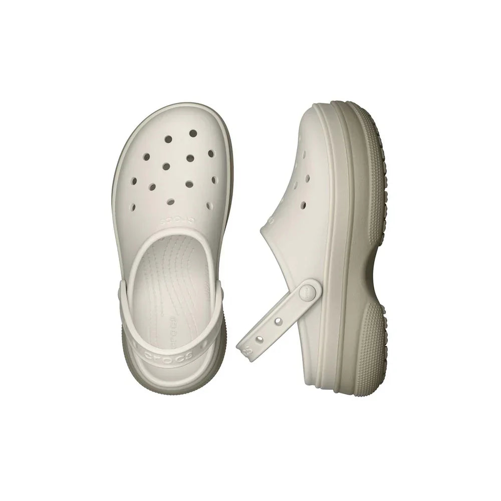 Classic Stacked Clog - Chalk