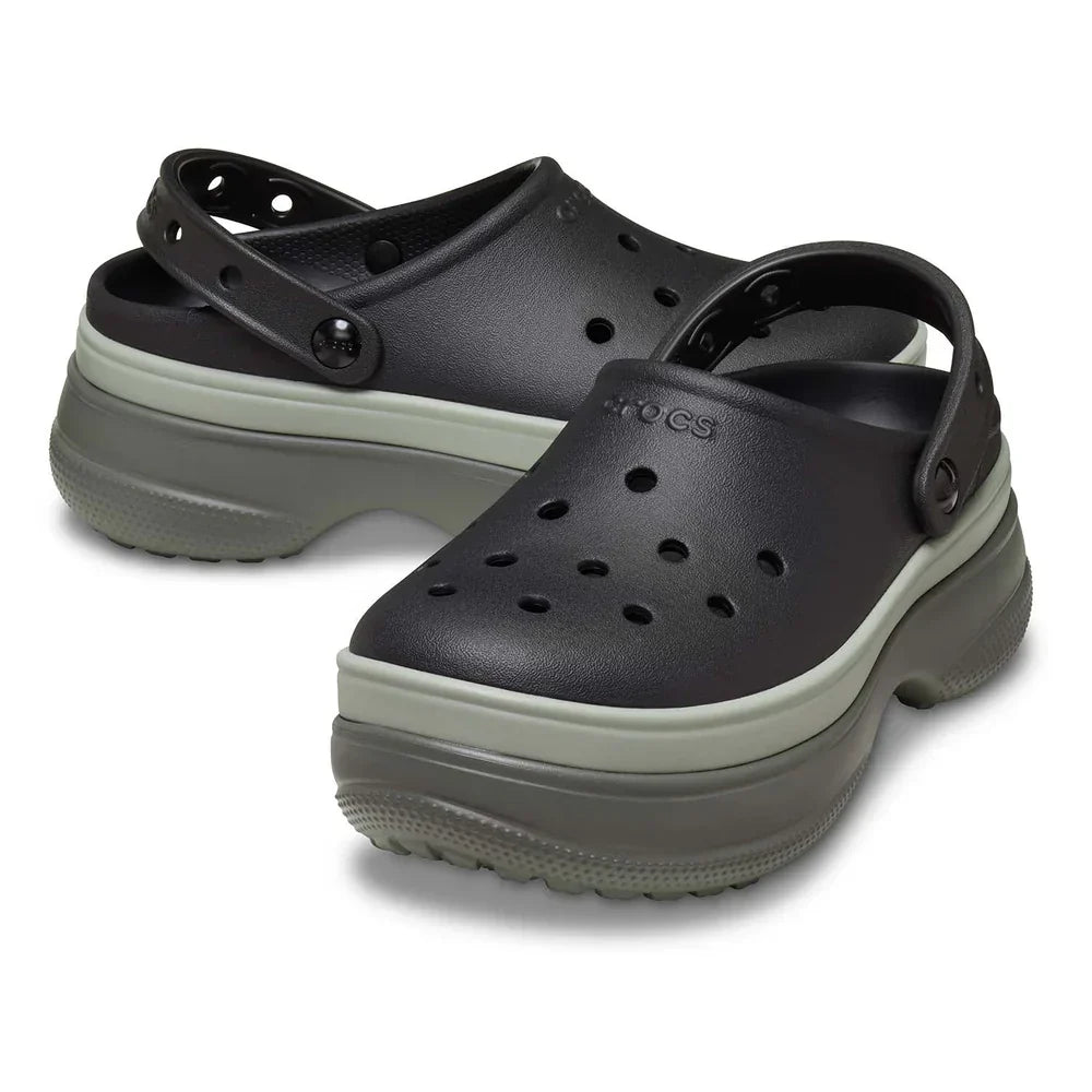 Classic Stacked Clog - Black