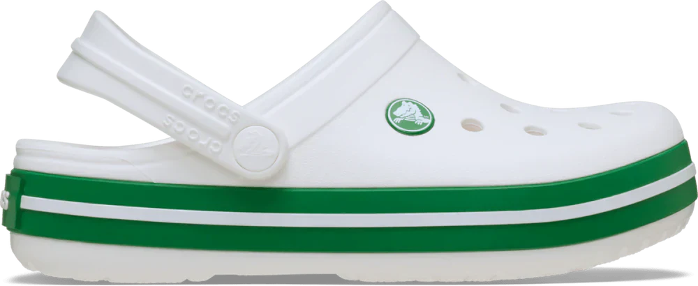 Crocband Clog Kids (Age 5+) - White/Green Ivy
