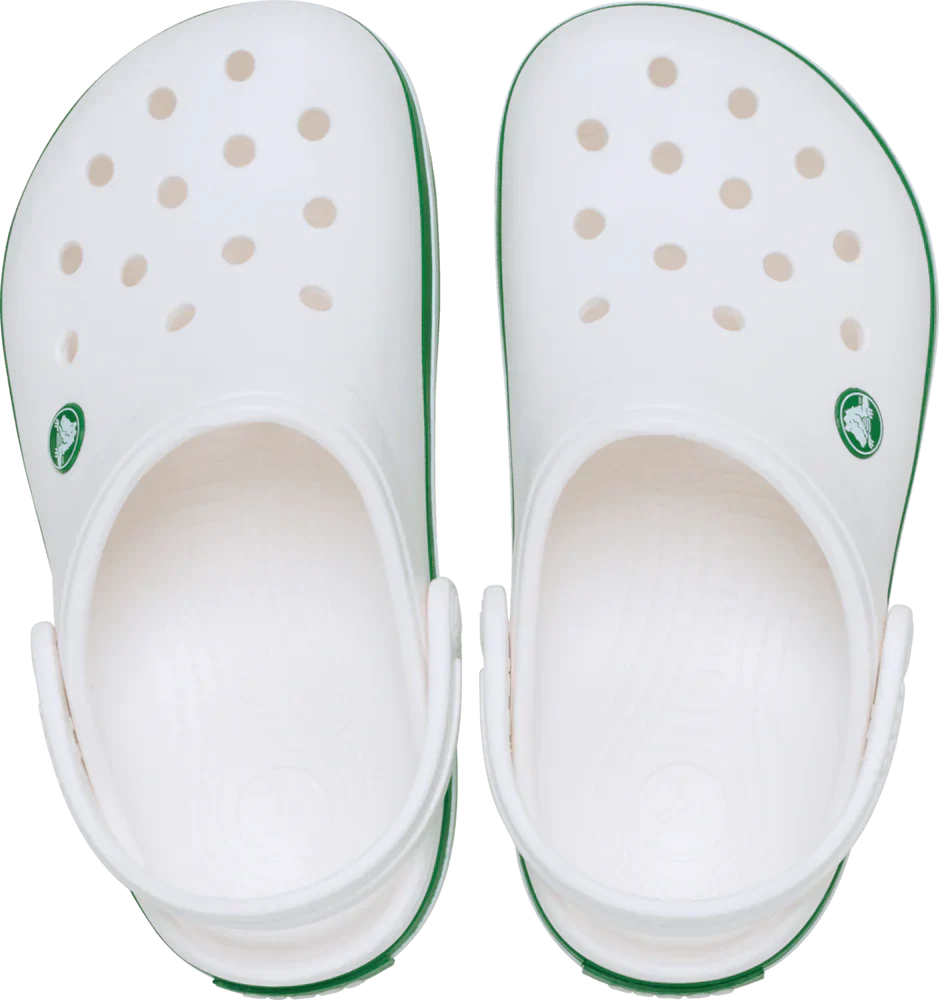 Crocband Clog Kids (Age 5+) - White/Green Ivy