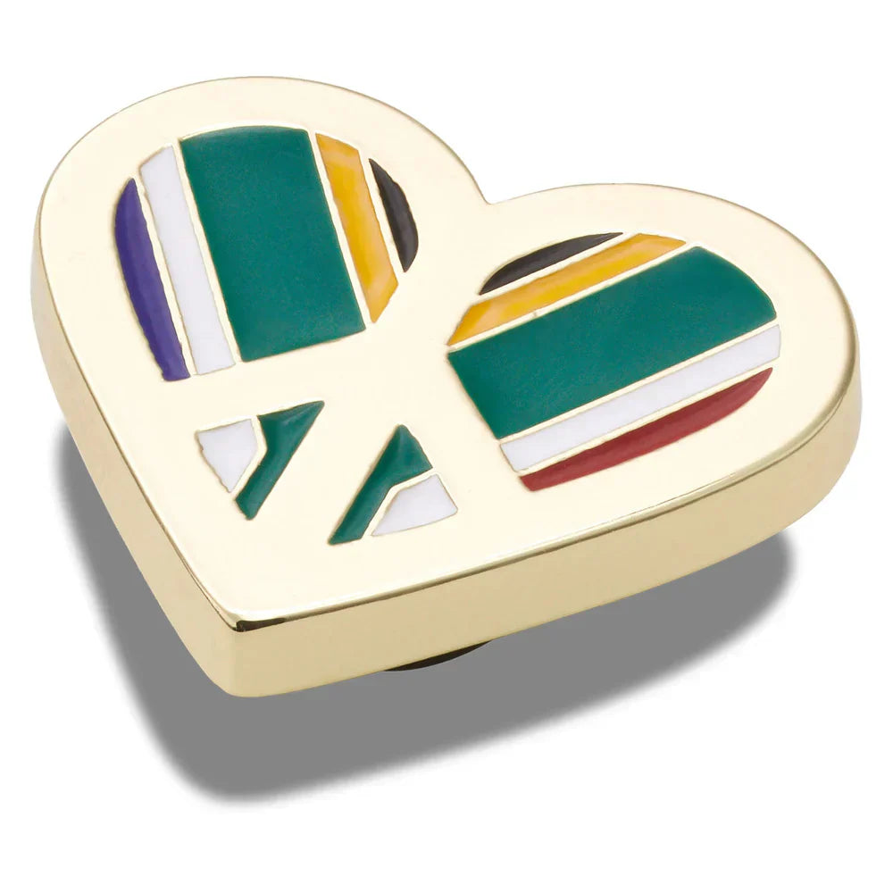 South Africa Gold Heart Jibbitz